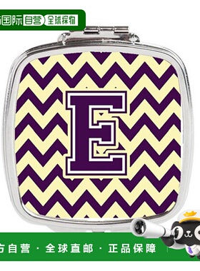 自营 Carolines Treasures CJ1058-ESCM 字母 E 雪佛龙紫色正品