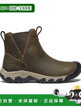 日本直邮KEEN Greta 皮革 舒适百搭 短筒 切尔西靴 女款 棕色新款