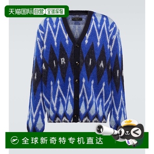 001354 菱形羊驼毛马海毛混纺针织开衫 香港直邮AMIRI 男士