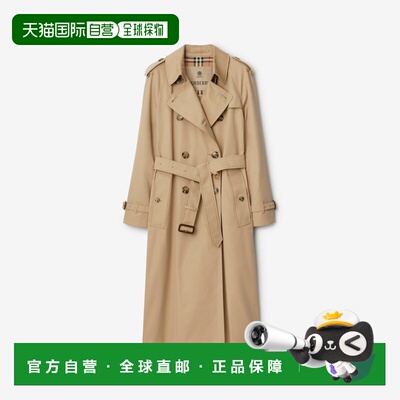 欧洲直邮自营Burberry博柏利 Waterloo女士米色棉质风衣