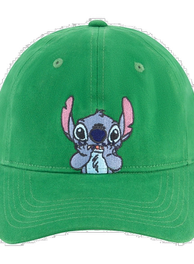 自营Disney Stitch Hands On Face Peek A Boo 刺绣爸爸帽 - 绿色