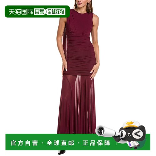 自营Bardot Alverie网眼长裙-紫色 美国奥莱直发