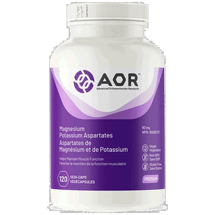 加拿大直邮AOR 天冬氨酸钾镁 80 毫克（120 粒 V 胶囊）氨基酸