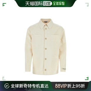 男士 香港直邮潮奢 芬迪 FW1307AR9A Fendi 米白色棉混纺衬衫