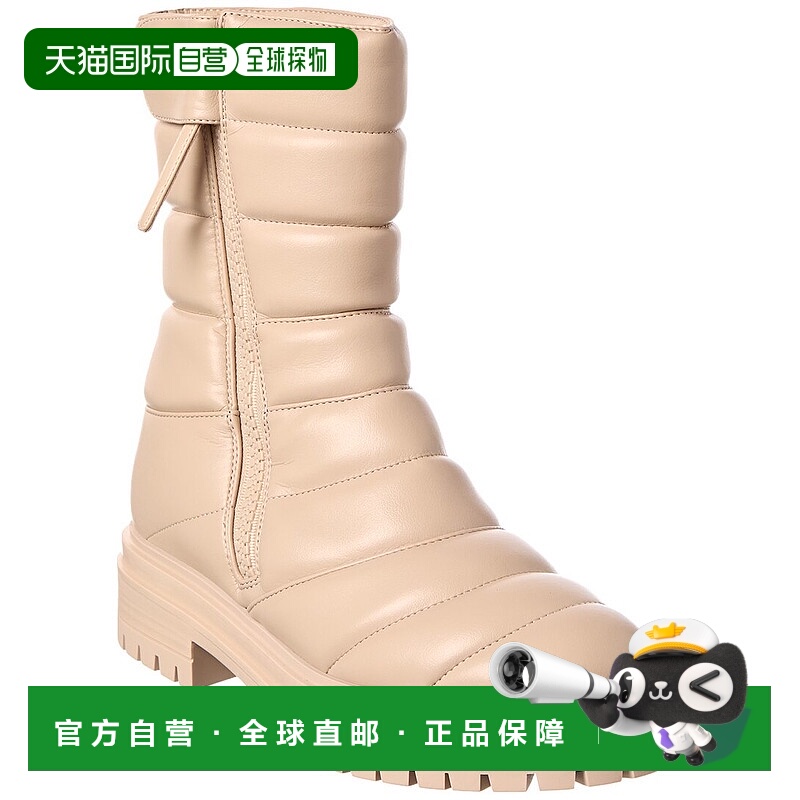 自营Gianvito Rossi Quilted Leather Bootie - brown 美国奥莱直