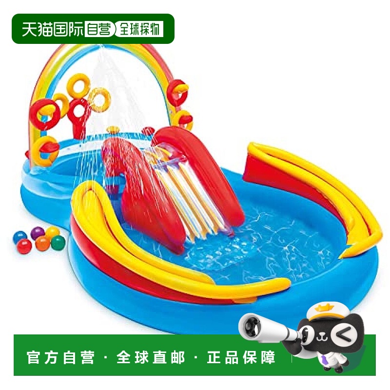 日本直邮【日本直邮】Intex泳池 椭圆形游乐喷泉泳池297×193×13