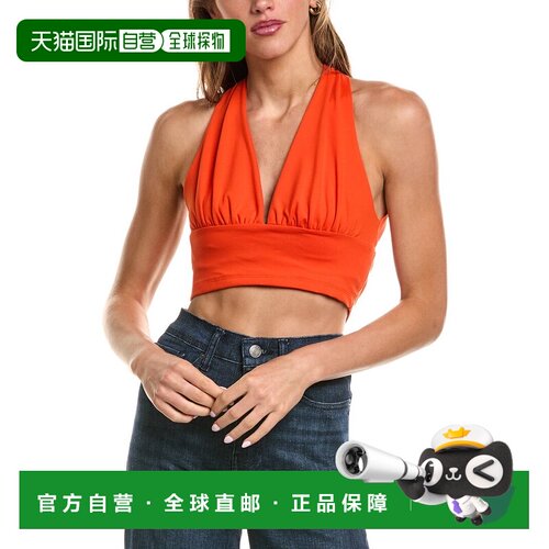 自营susana monaco Deep V Cross Back坦克-橙色 美国奥莱直发