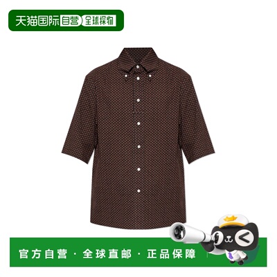 香港直邮LEMAIRE 男士衬衫  SH1249LF1584MU239 SS2026棕色短袖