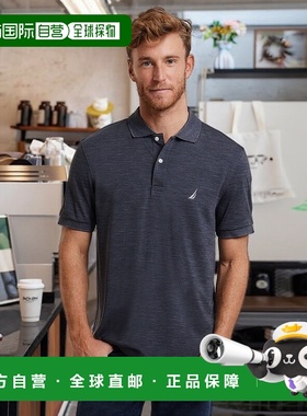 自营Nautica 男式 Navtech 经典版高性能 Polo 衫 - 炭灰色 美国