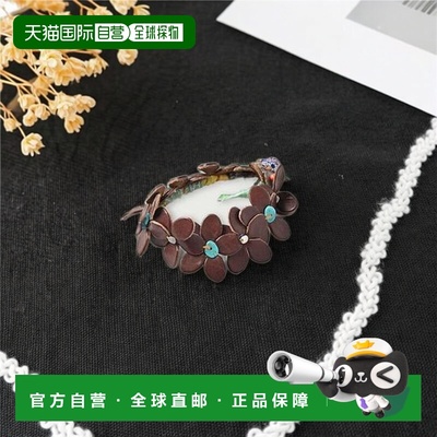 1h可退 日本直邮45R 叠加皮革花朵手链配饰