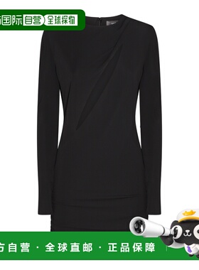 香港直邮versace 范思哲 女士 黑色 Slashed 连衣裙 10100431A012