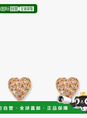 1h可退 香港直邮潮奢 Self-Portrait 女士 金色铜制耳环 RS26617E