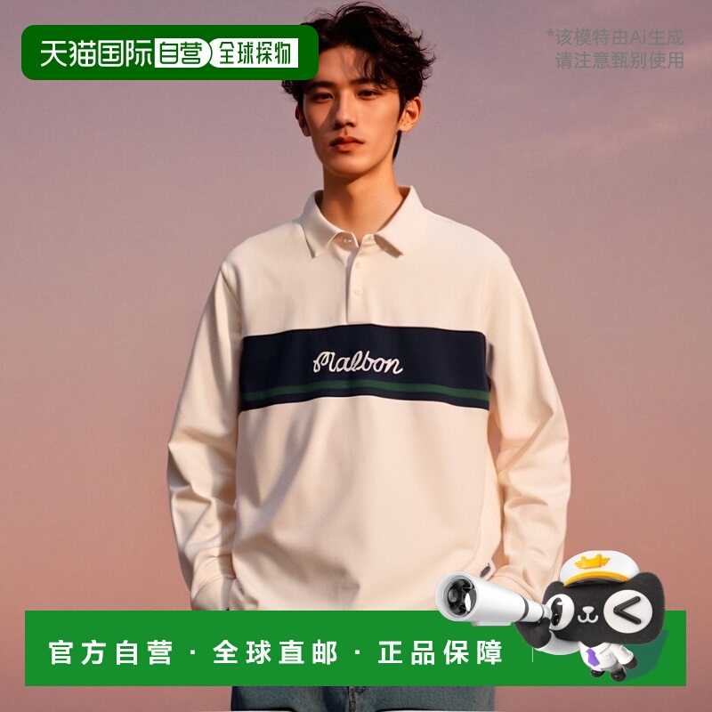 韩国直邮MALBON GOLF 男士Polo衫M4321PTL22CRM TECH COLOR BLOCK