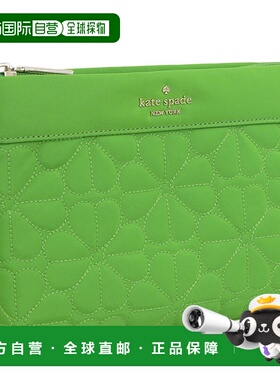 日本直邮Kate Spade 女士化妆包 Outlet 绿丝蓓 花形化妆包 KK254
