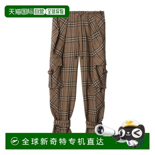 棕色 81079071 香港直郵BURBERRY SS2025 褲 女士休閑褲 格紋工裝