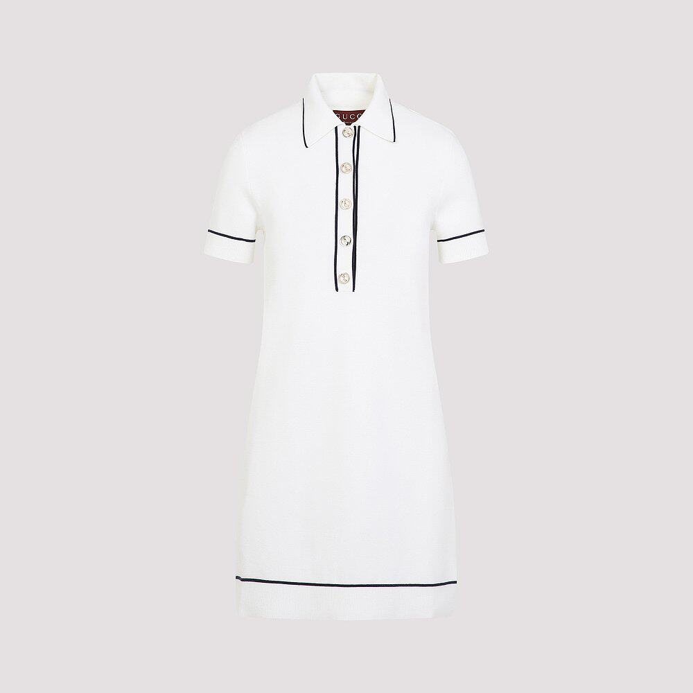 GUCCI 女士连衣裙 813816XKEHH9034 SS2025 白色 短袖Polo裙