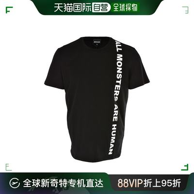 香港直邮Justcavalli 加斯特 卡维里 /男士时尚字母饰条印花全棉T