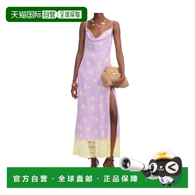 1h可退 香港直邮Self-Portrait 花卉雪纺中长连衣裙 PF25071MAL