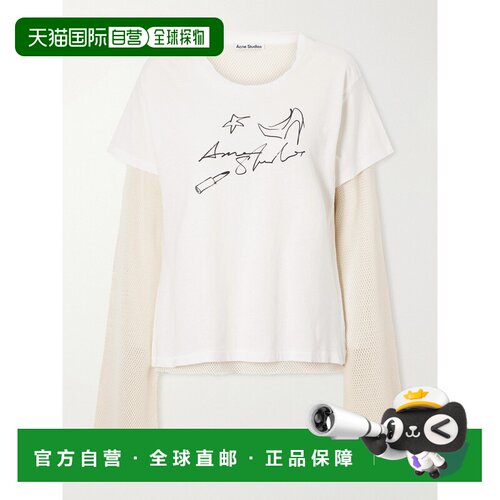 Acne Studios 艾克妮 女士 Evina 层叠感Logo印花【付后1h可退】