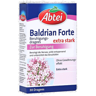 欧洲直邮德国Abtei加强版缬草根片镇静舒缓神经助眠安睡睡眠30粒