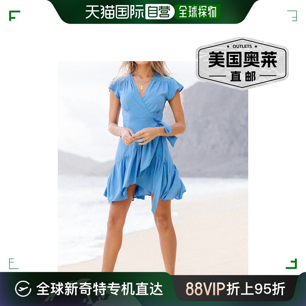 xix palmsBig Sur 蓝色派对礼服 蓝色 【美国奥莱】直发 女装/女士精品 连衣裙 原图主图