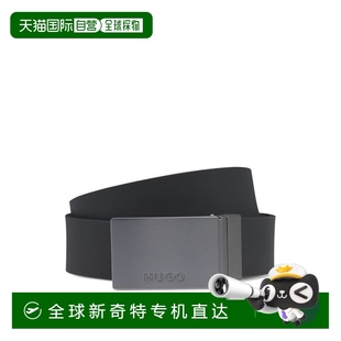 黑色 自营 带两个扣子 hugo 美国奥莱直发 boss双面意大利皮带