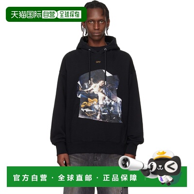 1h可退 香港直邮off-white 男士 黑色 Cupid Paper Skate 连帽衫