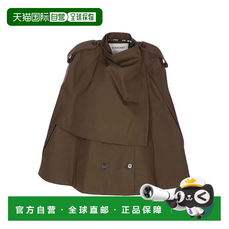 香港直邮BURBERRY 女士外套 8113209 AW2025 绿色 Cotton Check C