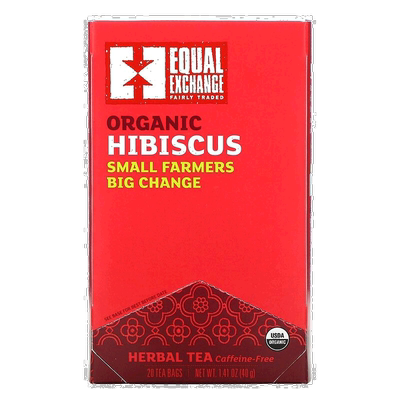 香港直发Equal Exchange木槿草本茶天然醇香自然提供能量20包茶叶
