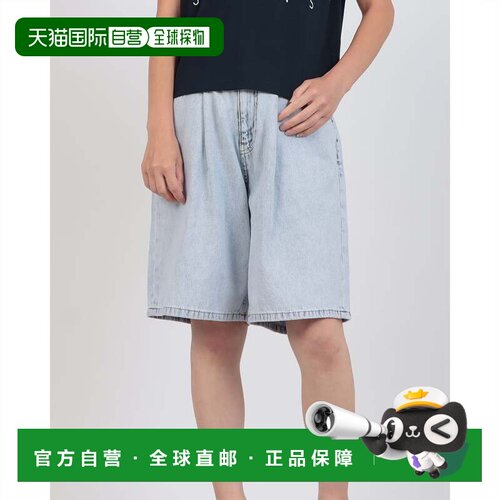 日本直邮TOMMY HILFIGER 浅蓝色褶饰短裤牛仔裤 靛蓝