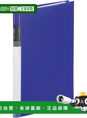 【日本直邮】Lihit Lab 透明书 A4 40 袋蓝色 N4243-8