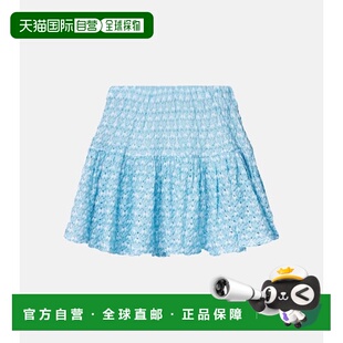 米索尼 舒适时尚 女士 blue蓝色 钩花迷你半身裙 香港直邮MISSONI