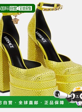 香港直邮versace 范思哲 女士 Medusa Aevitas 精饰防水台浅口鞋