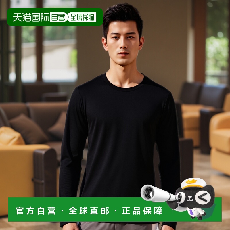 1h可退 香港直邮TOM FORD 男士T恤 T4M14141002 AW2024 黑色 长袖