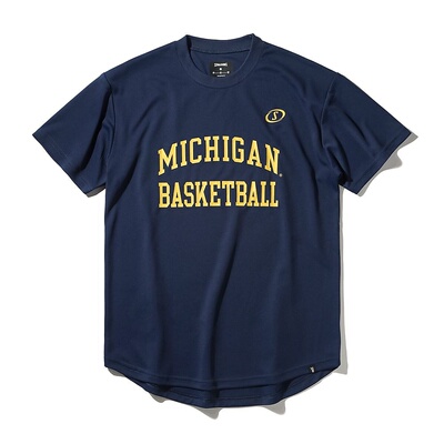 日本直邮Michigan 密歇根大学篮球拱门标志圆摆T恤