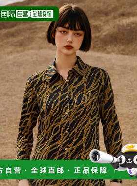 香港直邮MICHAEL KORS 女士长袖衬衫 MS340A68EE409MIDNIGHTBLUE