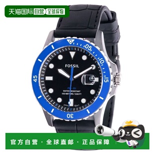 自营Fossil Men's Classic Black Dial Watch - black 美国奥莱直