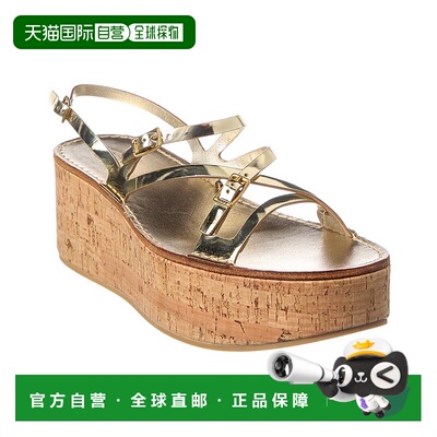 自营 tod'sTOD皮革楔形凉鞋-黄色 美国奥莱直发