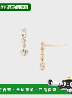 1h可退 日本直邮NOJESS 女士K10托帕石耳环耳钉 30244112084白色