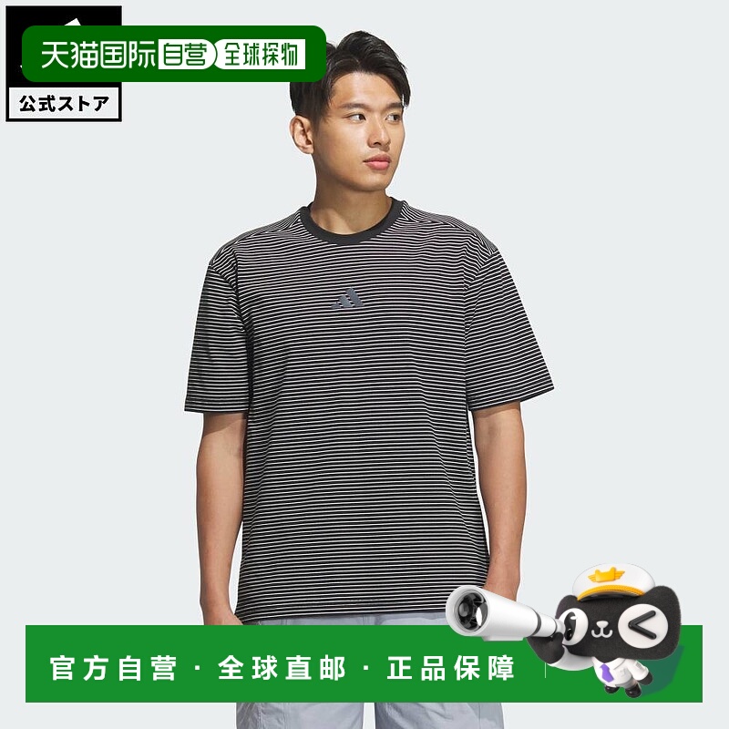 日本直邮 adidas 城市逃离宽松版型重质半袖T恤 JM2058 黑色 男士