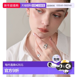 1h可退 日本直邮NOJESS 女装 银色马蹄造型戒指 宽版U型设计 显瘦