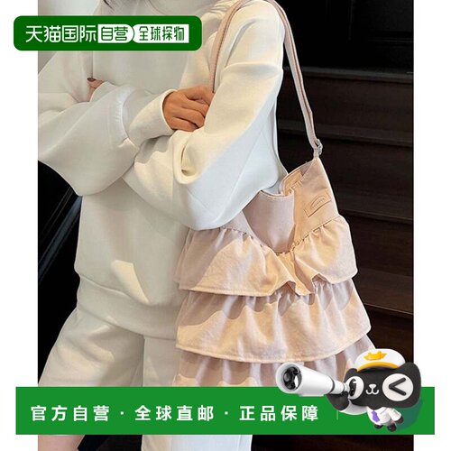 日本直邮florge 2WAY 褶边单肩包托特包 婴儿粉