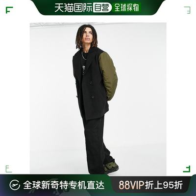 香港直邮潮奢 collusion 男士COLLUSION pea coat details 混合式