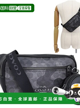 日本直邮Coach 男士斜挎包灰色多色ELIAS BB SIG CAM CW314QBGRM
