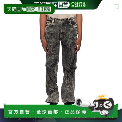 1h可退 香港直邮潮奢 Y PROJECT 男士 独家发售黑色牛仔裤 E207PA