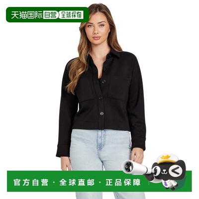 自营guessEco Dove Button-Up Jacket - black 美国奥莱直发外套