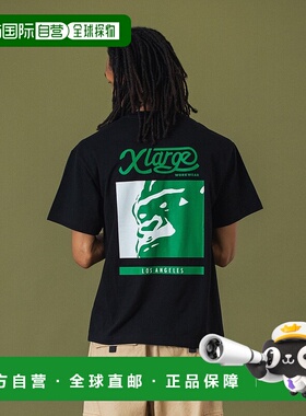 1h可退 日本直邮XLARGE 男女同款 基础圆领短袖T恤 胸前logo配色