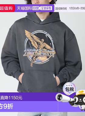 1h可退 香港直邮Represent 男士 灰色带Logo印花连帽衫 MLM100822