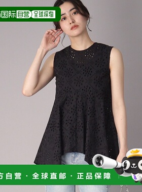 1h可退 日本直邮DRESSTERIOR 女士刺绣花朵切割花边无袖上衣  085