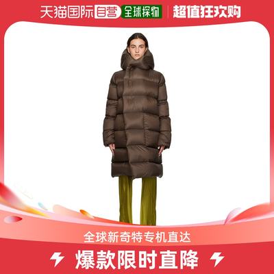 香港直邮潮奢 Rick Owens 瑞克 欧文斯 女士棕色 Hooded Liner 羽